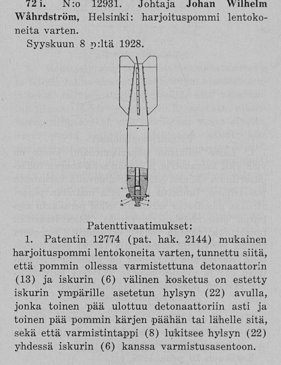 Вордстрём изобретение 1928-30г. учебная авиабомба.jpg