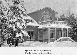 Dacha built of wood and termolite