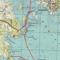 Карта  маршрута (на базе устаревшей советской карты)
