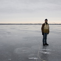 На льду залива в районе м. Рублевый