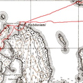 Северная часть п-ва Лиханиеми на довоенной финской карте.