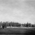 yhteislyseo 1941: Остаток цоколя классов Общего лицея со стороны школьной спортплощадки, 1941 г.