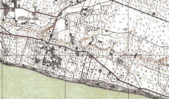 map Suomi-Rivjera-02: Фрагмент финской топографической карты 1930-х с отмеченным курортом "Ривьера"