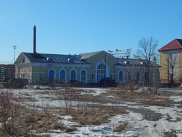Вокзальное здание в Светогорске. Вид со стороны города.