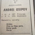 Andrej Osipoff nekrolog