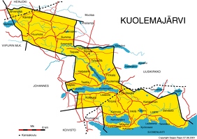 Куолемаярви карта волости (после 1925г.)