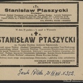 Ptaszicki nekrolog 1933