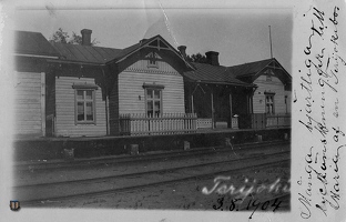 Терийоки деревянный вокзал. отдельный почтовый павильон. 1904