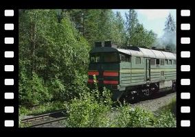 Движение грузовых поездов на тепловозной тяге в районе станции Гвардейское, 2007-2009 г.