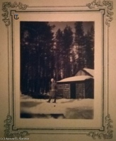 ЗимойТериоки.Озеро Красавица. Нина Чагина на лыжах. 2 марта 1914