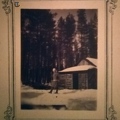 ЗимойТериоки.Озеро Красавица. Нина Чагина на лыжах. 2 марта 1914