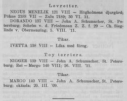 1912 Дж.А.Шумахер. левретки и той-терьеры