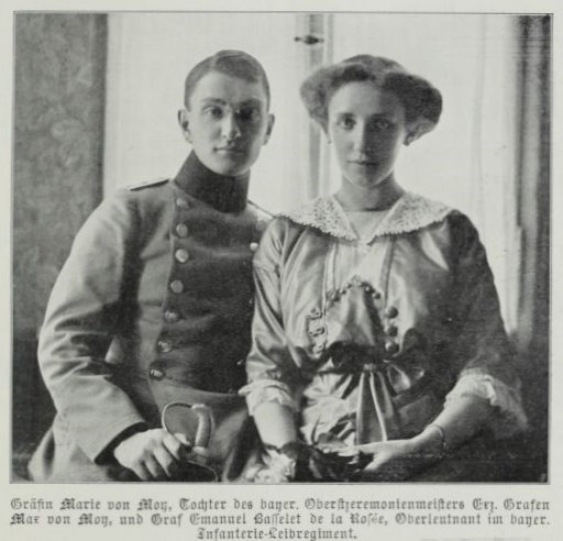 Хедвига-Мария фон-Мой с мужем 1914 после свадьбы.jpg