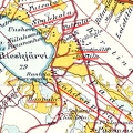 Карта деревень в окрестностях Тарасово, 1922 г.