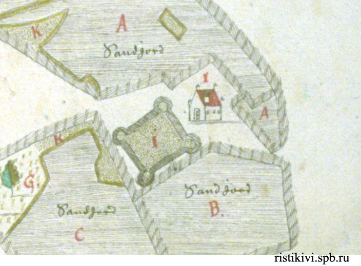 Фрагмент карты Аспрегена, ок. 1644 года